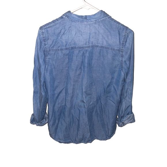 Maurice’s Blue Chambray Button Up Denim Shirt - Picture 7 of 9